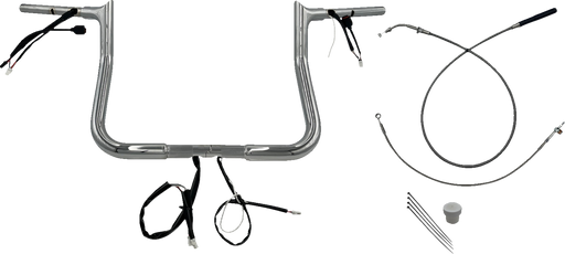 FAT BAGGERS INC. 1-1/4" EZ Install Pointed Top Handlebar - 11" - Chrome 949011