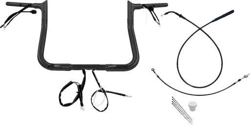 FAT BAGGERS INC. 1-1/4" EZ Install Pointed Top Handlebar - 11" - Black 949011-B