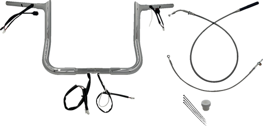 FAT BAGGERS INC. 1-1/4" EZ Install Pointed Top Handlebar - 12" - Chrome 949012