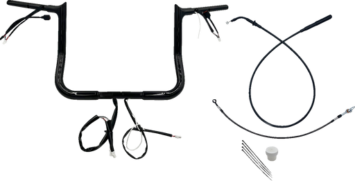 FAT BAGGERS INC. 1-1/4" EZ Install Pointed Top Handlebar - 12" - Black 949012-B