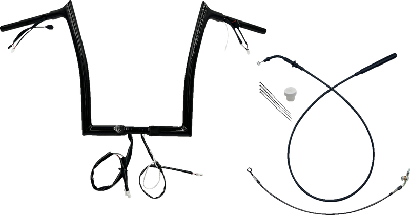 FAT BAGGERS INC. 1-1/4" EZ Install Pointed Top Handlebar - 14" - Black 949914-B