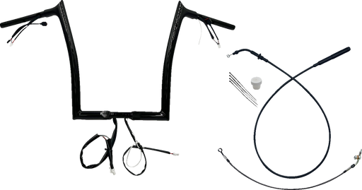 FAT BAGGERS INC. 1-1/4" EZ Install Pointed Top Handlebar - 14" - Black 949914-B