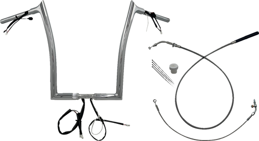 FAT BAGGERS INC. 1-1/4" EZ Install Pointed Top Handlebar - 16" - Chrome 949916