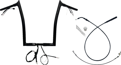 FAT BAGGERS INC. 1-1/4" EZ Install Pointed Top Handlebar - 16" - Black 949916-B