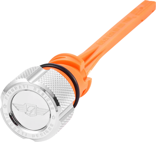 FIGURATI DESIGNS Magnetic Oil Dipstick - Knurled - Silver - M8 Softail FD01-STM8-KN-SS