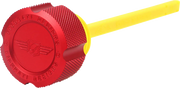 FIGURATI DESIGNS Performance Magnetic Oil Dipstick - Knurled - Red - M8 Touring/Trike FDP01-M8KN-R