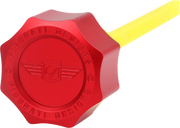 FIGURATI DESIGNS Performance Magnetic Oil Dipstick - Curved - Red - M8 Touring/Trike FDP01-M8SM-R