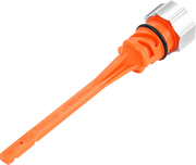 FIGURATI DESIGNS Magnetic Oil Dipstick - Curved - Silver - M8 Softail FD01-STM8-SM-SS