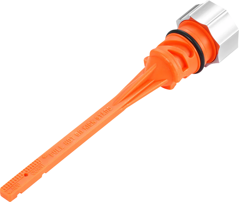 FIGURATI DESIGNS Magnetic Oil Dipstick - Curved - Silver - M8 Softail FD01-STM8-SM-SS