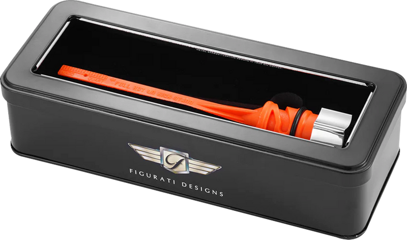 FIGURATI DESIGNS Magnetic Oil Dipstick - Curved - Silver - M8 Softail FD01-STM8-SM-SS