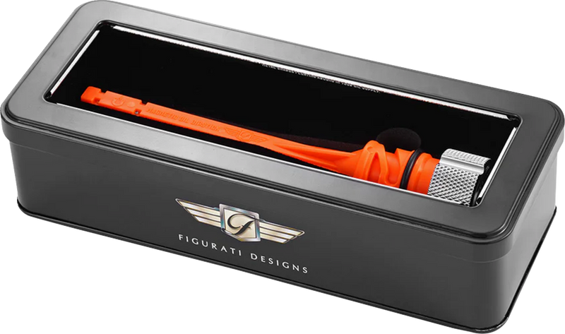 FIGURATI DESIGNS Magnetic Oil Dipstick - Knurled - Silver - M8 Softail FD01-STM8-KN-SS