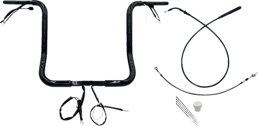 FAT BAGGERS INC. 1-1/4" EZ Install Round Top Handlebar - 16" - Black 939016-B