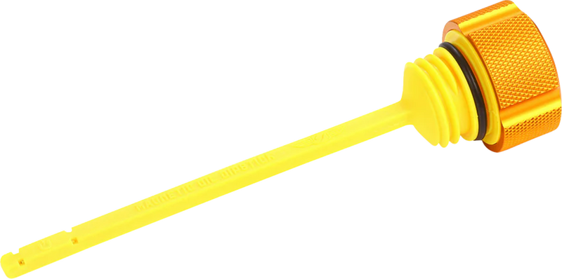 FIGURATI DESIGNS Performance Magnetic Oil Dipstick - Knurled - Gold - M8 Touring/Trike FDP01-M8KN-G