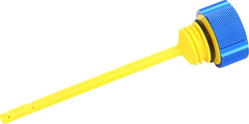 FIGURATI DESIGNS Performance Magnetic Oil Dipstick - Knurled - Blue - M8 Touring/Trike FDP01-M8KN-B