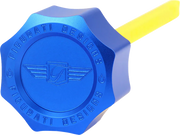 FIGURATI DESIGNS Performance Magnetic Oil Dipstick - Curved - Blue - M8 Touring/Trike FDP01-M8SM-B