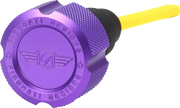 FIGURATI DESIGNS Performance Magnetic Oil Dipstick - Knurled - Purple - '07-'16 Touring/Trike FDP01-TCKN-P