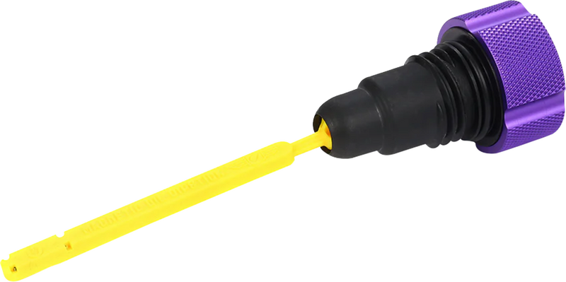 FIGURATI DESIGNS Performance Magnetic Oil Dipstick - Knurled - Purple - '07-'16 Touring/Trike FDP01-TCKN-P