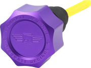 FIGURATI DESIGNS Performance Magnetic Oil Dipstick - Curved - Purple - '07-'16 Touring/Trike FDP01-TCSM-P