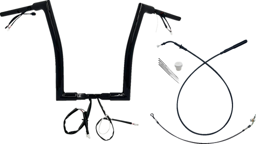 FAT BAGGERS INC. 1-1/2" EZ Install Flat Top Handlebar - 16" - Black 649916-B