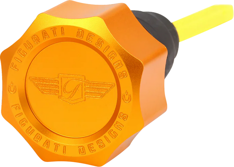 FIGURATI DESIGNS Performance Magnetic Oil Dipstick - Curved - Gold - '07-'16 Touring/Trike FDP01-TCSM-G