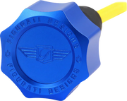 FIGURATI DESIGNS Performance Magnetic Oil Dipstick - Knurled - Blue - '07-'16 Touring/Trike FDP01-TCSM-B