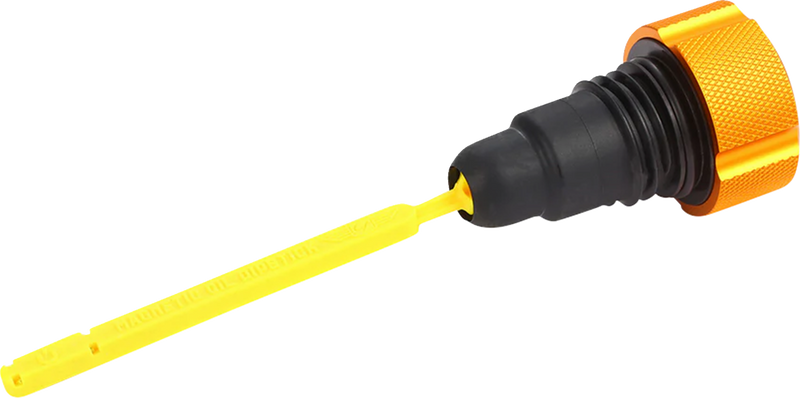 FIGURATI DESIGNS Performance Magnetic Oil Dipstick - Knurled - Gold - '07-'16 Touring/Trike FDP01-TCKN-G