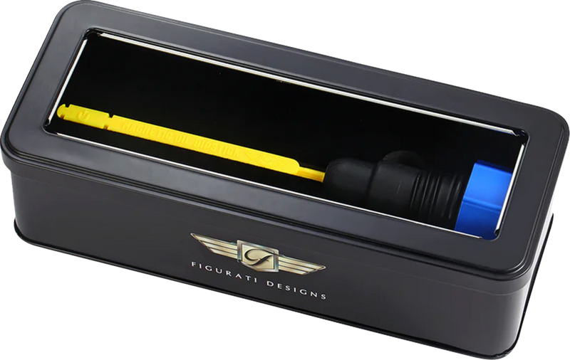 FIGURATI DESIGNS Performance Magnetic Oil Dipstick - Knurled - Blue - '07-'16 Touring/Trike FDP01-TCSM-B