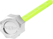 FIGURATI DESIGNS Performance Magnetic Oil Dipstick - Curved - Silver - Indian FD01-MAGDSTS-SM-SS