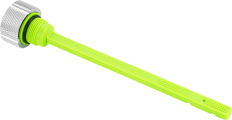 FIGURATI DESIGNS Magnetic Oil Dipstick - Knurled - Silver - Indian FD01-MAGDSTS-KN-SS