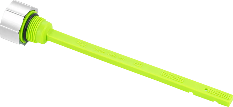 FIGURATI DESIGNS Performance Magnetic Oil Dipstick - Curved - Silver - Indian FD01-MAGDSTS-SM-SS