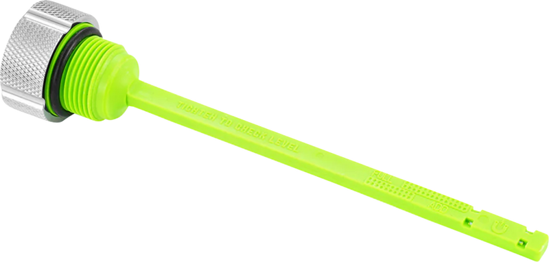 FIGURATI DESIGNS Magnetic Oil Dipstick - Knurled - Silver - Indian FD01-MAGDSPP-KN-SS