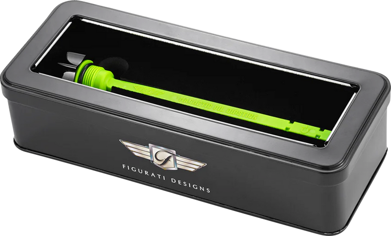 FIGURATI DESIGNS Magnetic Oil Dipstick - Curved - Black - Indian FD01-MAGDSTS-SM-BLK