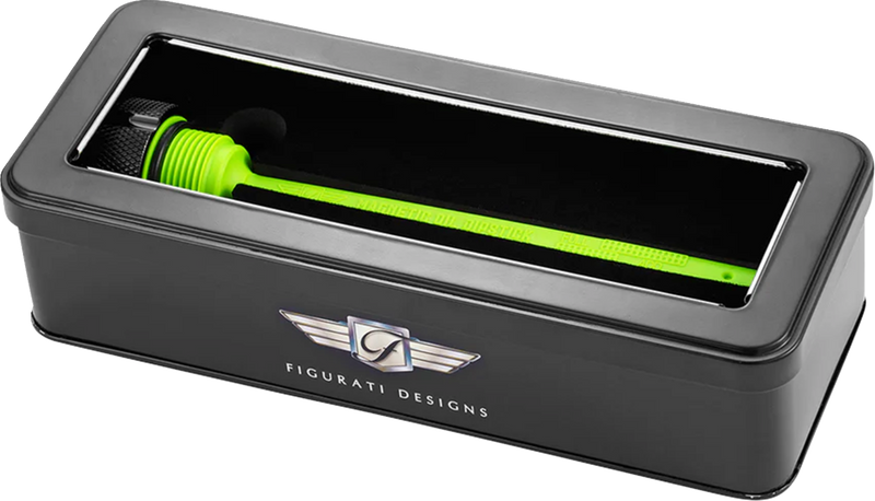 FIGURATI DESIGNS Magnetic Oil Dipstick - Knurled - Black - Indian FD01-MAGDSPP-KN-BLK