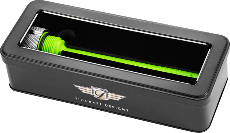 FIGURATI DESIGNS Magnetic Oil Dipstick - Knurled - Silver - Indian FD01-MAGDSPP-KN-SS