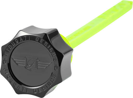 FIGURATI DESIGNS Magnetic Oil Dipstick - Curved - Black - Indian FD01-MAGDSPP-SM-BLK