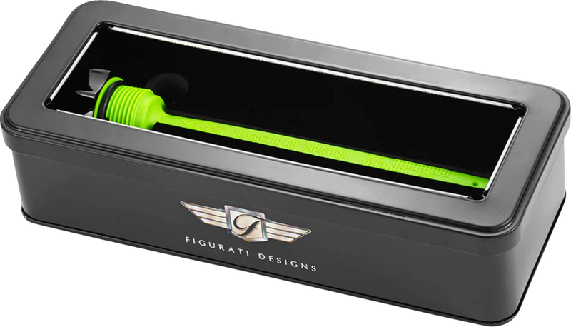 FIGURATI DESIGNS Magnetic Oil Dipstick - Curved - Black - Indian FD01-MAGDSPP-SM-BLK