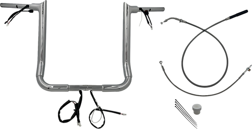 FAT BAGGERS INC. EZ Install Wired Handlebar Kit - 1-1/2" - Pointed Top - 16" - Chrome 849016