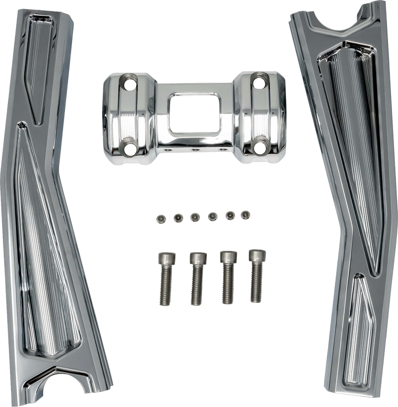 KODLIN USA Ascent Pro Risers - Pullback - 10" - Chrome KUS55134