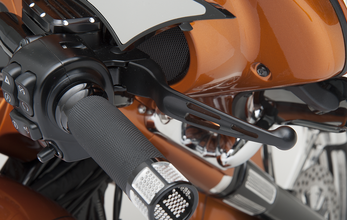 DRAG SPECIALTIES Slotted Wide Blade Brake / Clutch Lever Set -  Matte Black