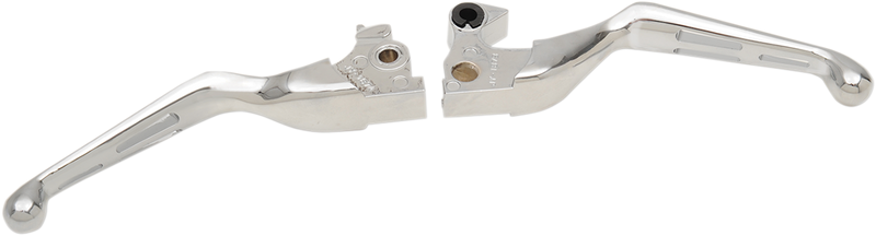 DRAG SPECIALTIES Slotted Wide Blade Brake / Clutch Lever Set - Chrome