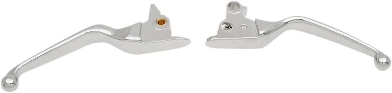 DRAG SPECIALTIES Late-Style Wide Blade Brake / Clutch Lever Set - Chrome