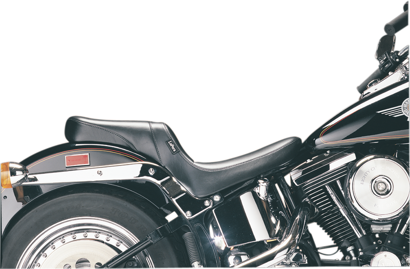LE PERA Daytona 2-Up Seat - Without Backrest - Smooth - Black - Softail '84-'99