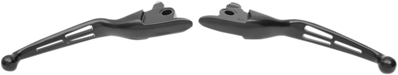DRAG SPECIALTIES Replacement Wide Blade Slotted Brake/Clutch Lever Set - Matte Black - Hydraulic