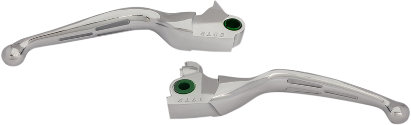 DRAG SPECIALTIES Replacement Wide Blade Slotted Brake/Clutch Lever Set - Chrome - Hydraulic