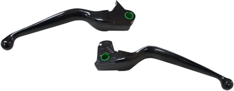 DRAG SPECIALTIES Replacement Wide Blade Brake/Clutch Lever Set - Matte Black - Hydraulic