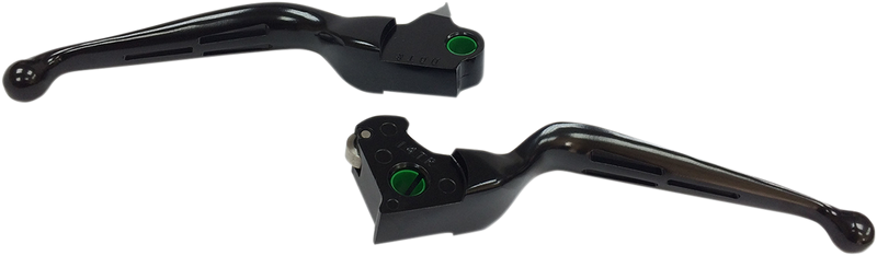 DRAG SPECIALTIES Replacement Wide Blade Slotted Brake/Clutch Lever Set - Matte Black - Hydraulic