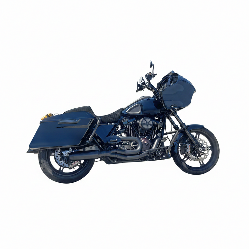 BASSANI XHAUST 2-into-1 Mid-Length Super Bike Exhaust System - 4" Muffler - M8 Touring 1F98B
