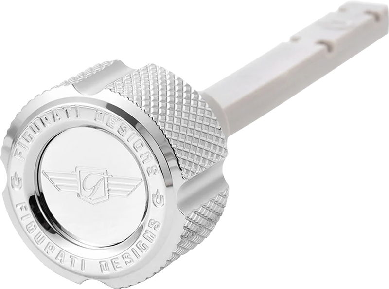 FIGURATI DESIGNS Transmission Oil Dipstick - Magnetic - Silver - Twin Cam FD01-MAGTD-KN-SS