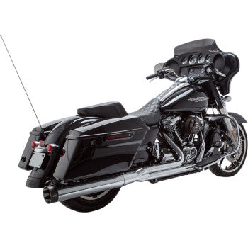 S&S CYCLE 2 into 1 Sidewinder® Complete Exhaust System - Chrome with Black Tip - Touring '17-'25