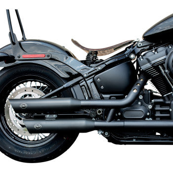 S&S CYCLE Slash Cut Race Slip-On Mufflers - Black - Softail '18-'22